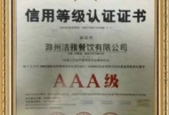 信用等級(jí)認(rèn)證證書(shū)